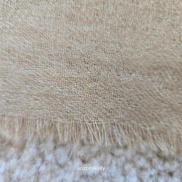 J. Crew Wool Scarf Ombre Gradient Tan to Cream - Picture 4 of 9